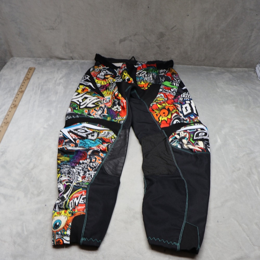 O'Neal Motocross Pants Mens Large 36 Black Graphic Mayhem Lite Racing 34x30
